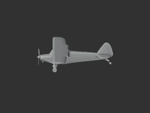 Piper Cub Plane 3D Model