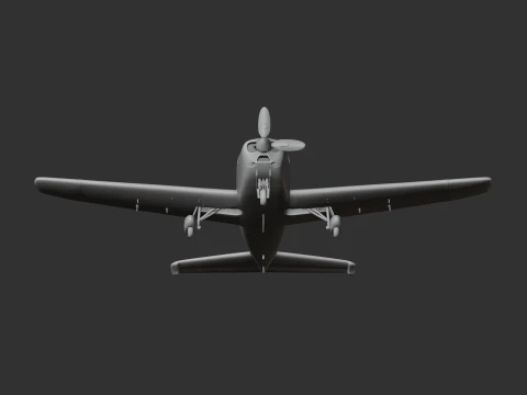 Piper PA-28 Plane 3D Model
