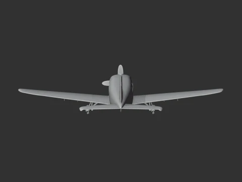 Piper PA-28 Plane 3D Model