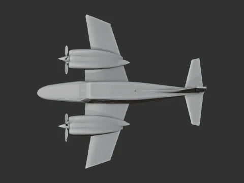 Piper PA-34 Plane 3D Model