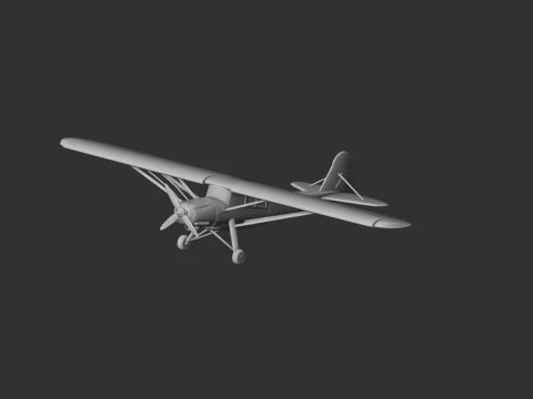 Avi&atilde;o Storch Modelo 3D
