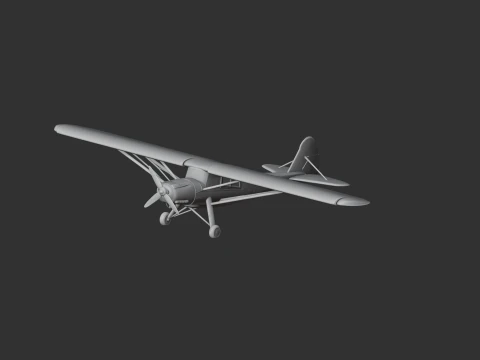 Avi&atilde;o Storch Modelo 3D