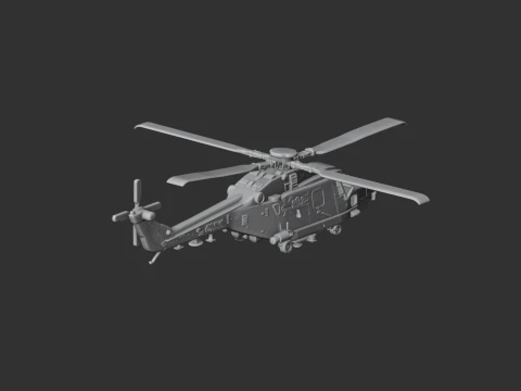 Westland Lynx Helicopter 3D Model