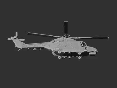 Westland Lynx Helicopter 3D Model