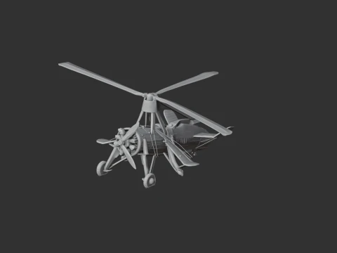Cierva C30 Helicopter 3D Model