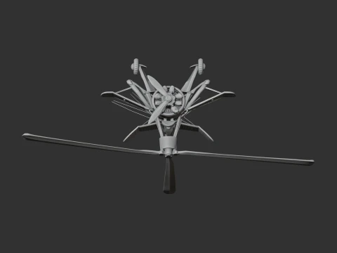 Cierva C30 Helicopter 3D Model