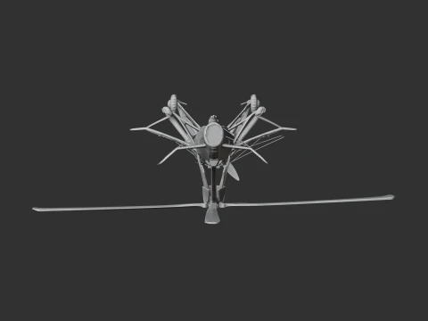 Cierva C30 Helicopter 3D Model