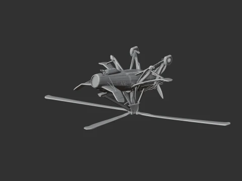 Cierva C30 Helicopter 3D Model
