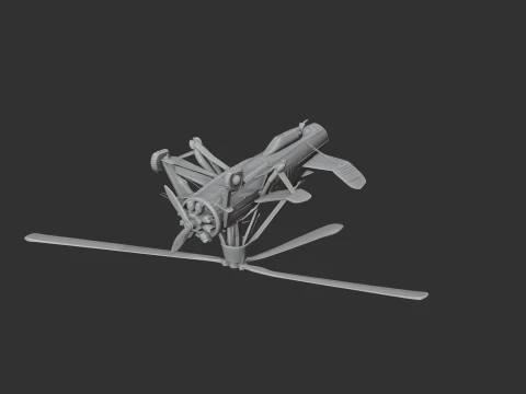 Cierva C30 Helicopter 3D Model