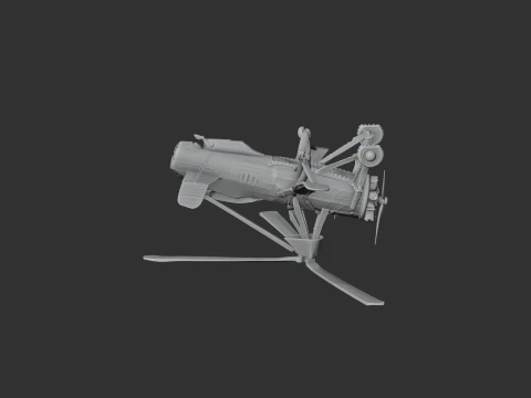 Cierva C30 Helicopter 3D Model