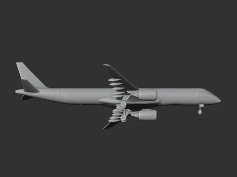 Embraer E195 Plane 3D Model