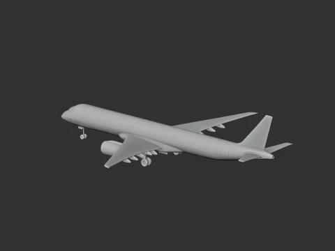 Embraer E195 Plane 3D Model