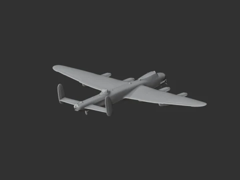 Lancaster Bomber Plane 3D Model