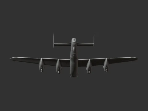Lancaster Bomber Plane 3D Model