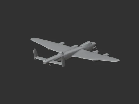 Lancaster Bomber Plane 3D Model