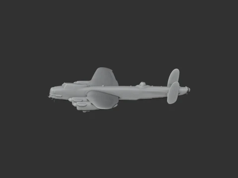 Lancaster Bomber Plane 3D Model
