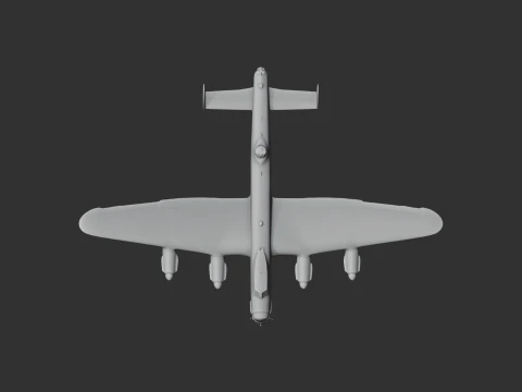 Lancaster Bomber Plane 3D Model