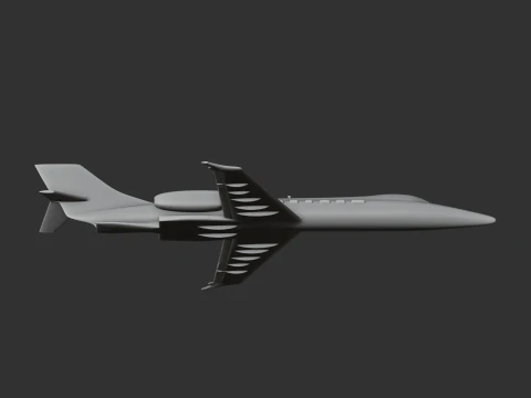 Learjet Plane 3D Model