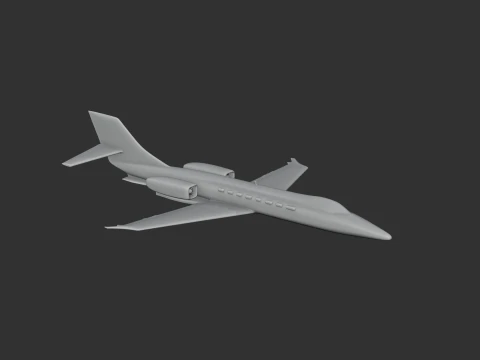 Learjet Plane 3D Model
