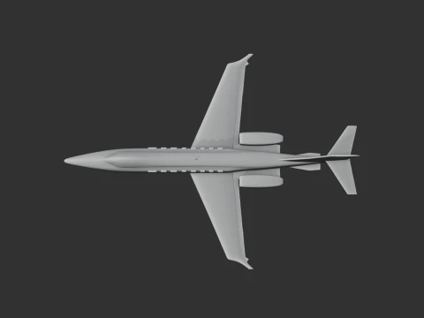 Learjet Plane 3D Model