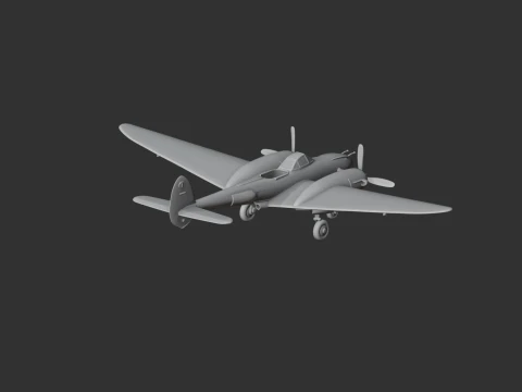 P-38 Lightning Plane 3D Model
