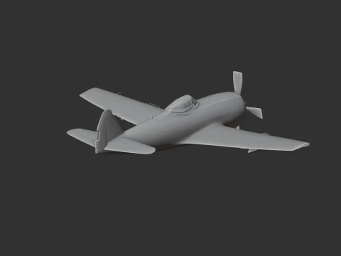 P-47 Thunderbolt Plane 3D Model