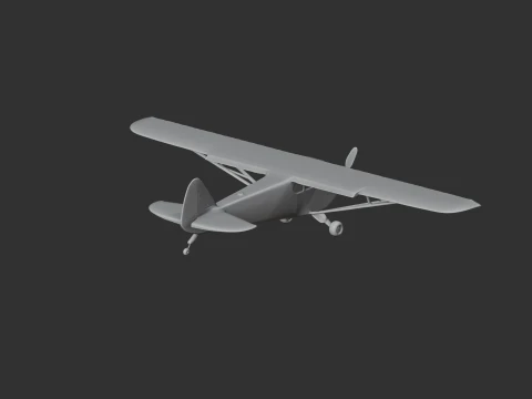 Piper Cub Plane 3D Model