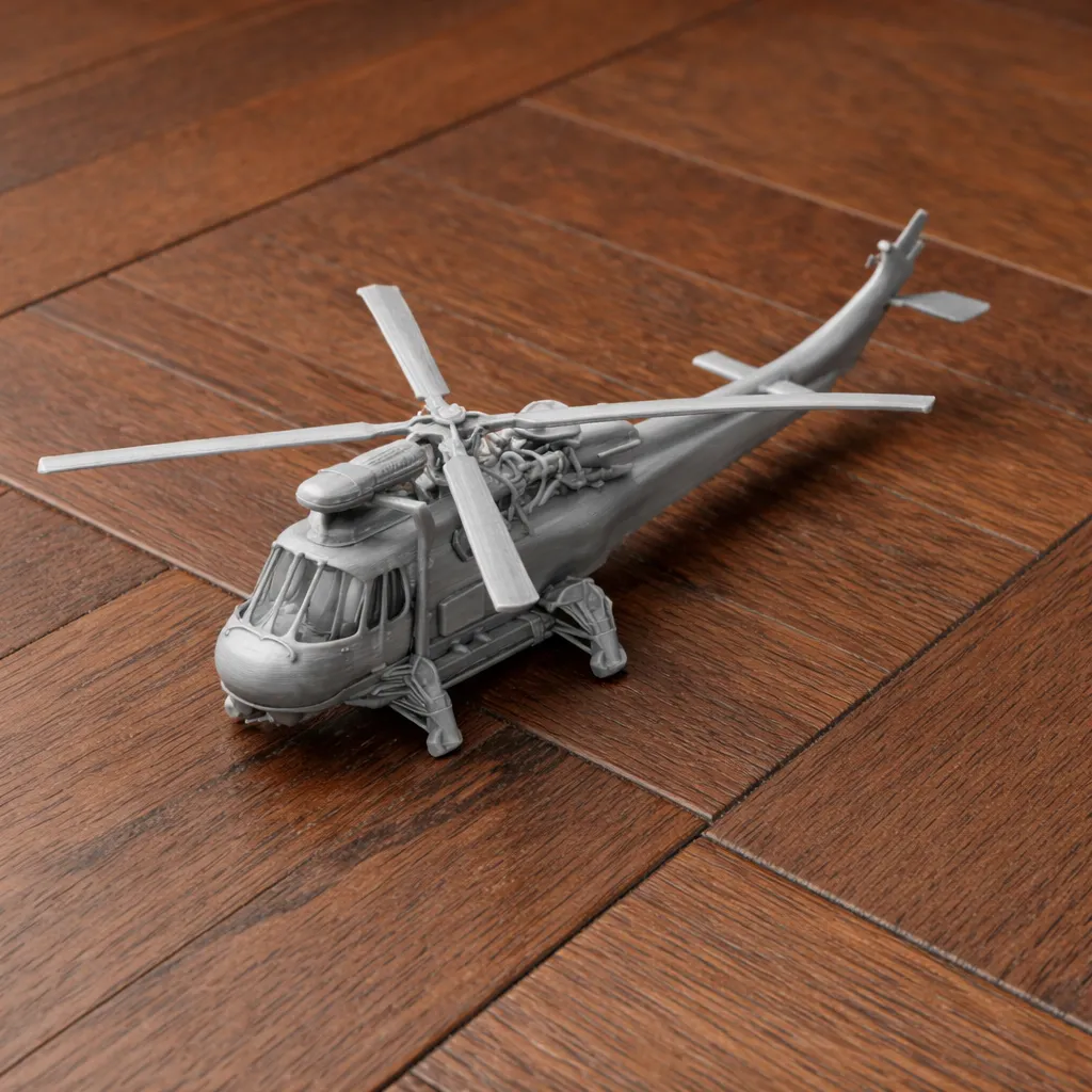 Wasp Helicopter 3D Model .c4d .max .obj .3ds .fbx .stl .blend