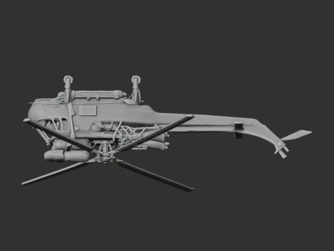 Wasp Helicopter 3D Model