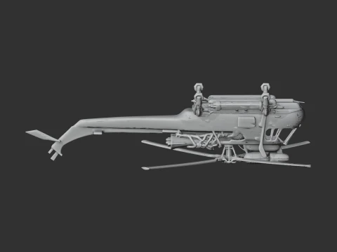 Wasp Helicopter 3D Model
