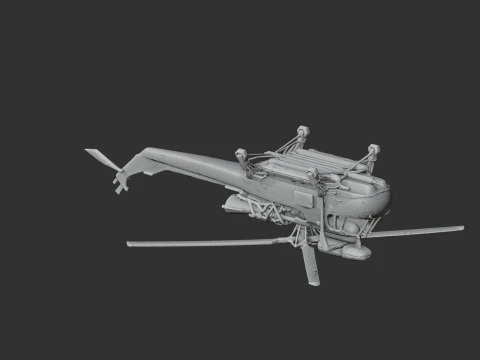 Wasp Helicopter 3D Model