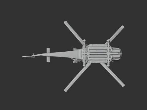Wasp Helicopter 3D Model