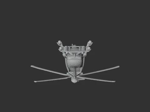 Westland Wasp Helicopter 3D Model