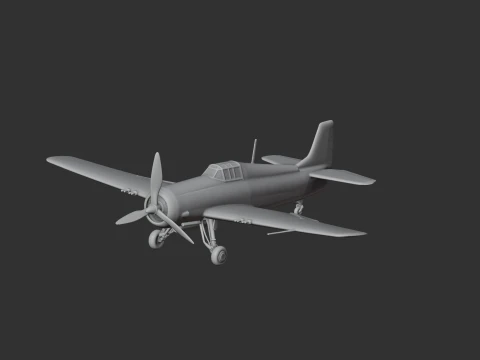 Wildcat Plane 3D Model