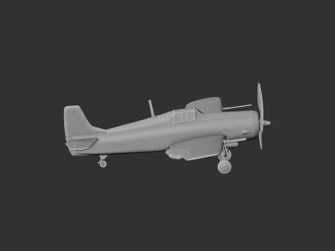Wildcat Plane 3D Model