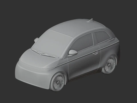 Fiat 500 3D Model