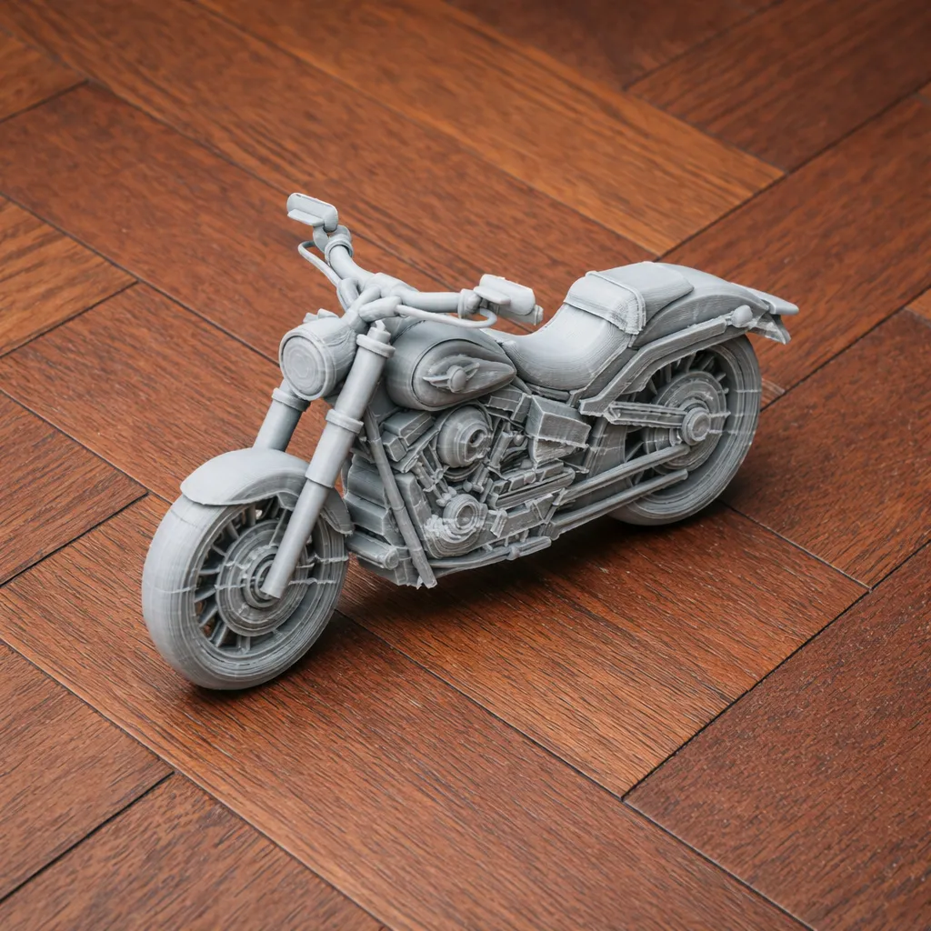Harley-Davidson Fat Boy 3D Model .c4d .max .obj .3ds .fbx .stl .blend