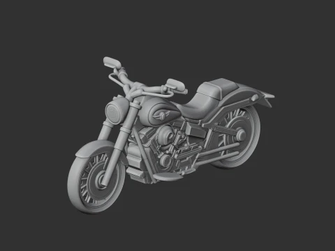 Harley-Davidson Fat Boy 3D Model