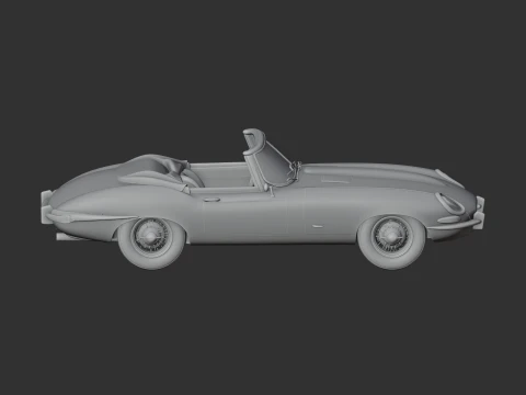 Jaguar E-Type 3D Model