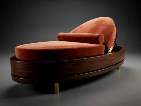 Chaise longue r&eacute;glable moderne chaise minimaliste Modèle 3D