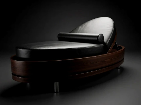 Modern Adjustable Chaise Lounger Minimalist Chair 3D Model
