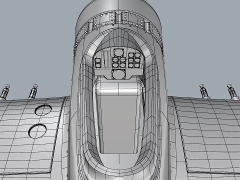 Stylized Vintage Fighter Aircraft DEPARTED Files 3D Model