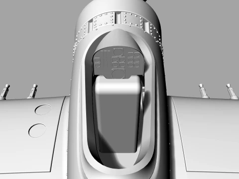 Stylized Vintage Fighter Aircraft DEPARTED Files 3D Model
