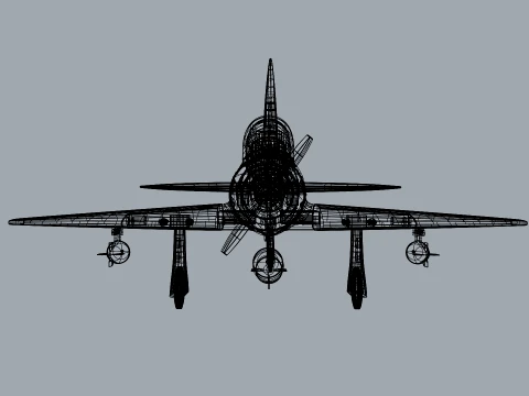 Stylized Vintage Fighter Aircraft DEPARTED Files 3D Model