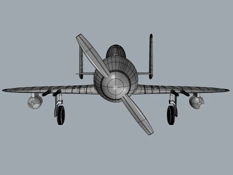 Skyray Racer Stylized Vintage Fighter Aircraft 3D Model
