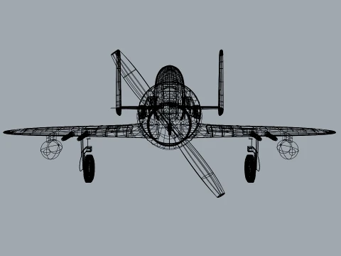 Skyray Racer Stylized Vintage Fighter Aircraft 3D Model