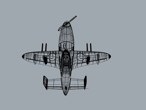 Skyray Racer Stylized Vintage Fighter Aircraft 3D Model