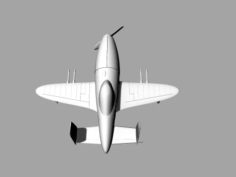Skyray Racer Stylized Vintage Fighter Aircraft 3D Model