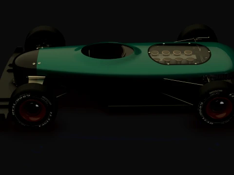 レトロ未来的なストリームライナー スピードスター レーシング カー 3Dモデル