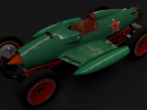 Red Star Vintage Racer 3D Model